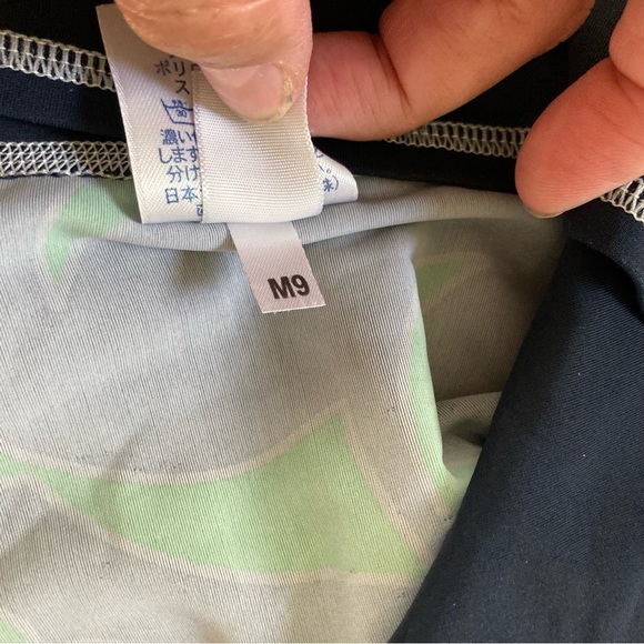 LANDS END Rash Guard Top Short Sleeves Green Blue Unisex Youth Large 7 - Picture 11 of 16